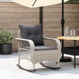 Maison Chic Vrtni gugalni stoli - Stol za vrt z blazinami svetlo siv poli ratan JS272, (21878657) | Shoptok.si