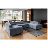 ELTAP Modra raztegljiva/s prostorom za shranjevanje kotna sedežna garnitura (desni kot/v obliki črke "U") Louis – | Shoptok.si