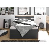 MID.YOU POSTELJA S PREDALOM 140 cm x 200 cm , barve grafita, barve hrasta | Shoptok.si