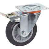 DÖRNER + HELMER 716902 TPE okretni kotač 160x36mm, Rola, total lock, ploča 140x110mm, PP obod sivi, Trkr. 150 kg Cijene