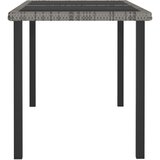vidaXL Vrtni blagovaonski stol sivi 140 x 70 x 73 cm od poliratana | shoptok.hr
