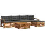  Set vanjskih sofa 6 kom. Prirodna i antracit | shoptok.hr