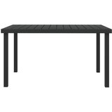  Vrtni stol crni 140 x 90 x 74 cm od aluminija i WPC-a | shoptok.hr