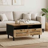  Kava Stol Smeđa i crna 80 x 54 x 40 cm Čvrsto drvo manga | shoptok.hr
