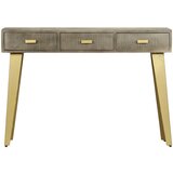 Maison Chic konzolna miza - miza ob steni siva trden mangov les z medenino 110x35x76 cm, (21785903) Cene