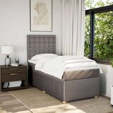 vidaXL Krevet s oprugama i madracem smeđesivi 80x200 cm od tkanine | shoptok.hr