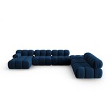 Micadoni Home modra žametna sedežna garnitura 379 cm bellis – | Shoptok.si