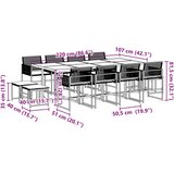  13-dijelni vrtni blagovaonski set s jastucima poliratan crni | shoptok.hr