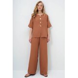 Trend Alacati Stili Ženski komplet bluza i pantalone Alc-X14122, Smeđi | Eponuda.com