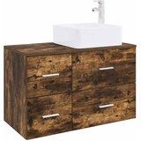  Set namještaja za kupaonicu 2 kom. Dimljeni hrast Smeđa 59 x 35 x 80 cm | shoptok.hr