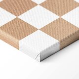  Slika - Checkerboard Pattern - Brown-White Grid with a Subtle Noise 80x120 Standard | shoptok.hr