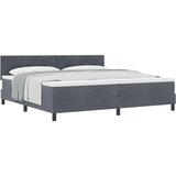 Box Spring Krevet s Madracem Tamno Siva 200x200 cm Baršun | shoptok.hr
