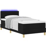  LED Box Spring Krevet s LED trakama Crna 100 x 200 cm tkanina | shoptok.hr
