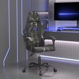  Okretna igraća stolica crno-maskirna od umjetne kože | shoptok.hr