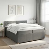  Boxspring krevet s madracem Tamnosiva 200 x 200 cm Tkanina | shoptok.hr