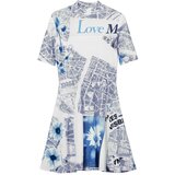 Desigual Haljina morsko plava / svijetloplava / bijela | shoptok.hr