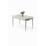 Hanah home trpezarijski sto asfel white marble brown Cene