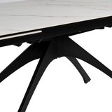 Ixia Raztegljiva jedilna miza z dodatno ploščo z mizno ploščo v marmornem dekorju 90x180 cm Rocía – | Shoptok.si