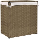  Košara za rublje s 2 odjeljka 53 x 35 x 57 cm od poliratana | shoptok.hr