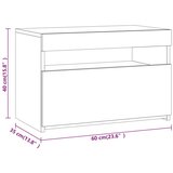  Nočna omarica z LED lučkami rjavi hrast 60x35x40 cm, (20734933) | Shoptok.si