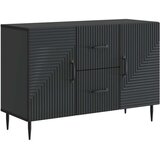  Strani šal s predalom Črna 89 x 34,5 x 60 cm Inženirski les, (5000233779) Cene