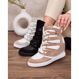 Resti Light brown Pamstinsa women's sporty boots on heels | shoptok.hr