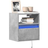 vidaXL Zidni TV ormarić s LED svjetlima boja betona 41x31x45 cm Cijene