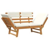 Klop z blazinami 2 v 1 190 cm trden akacijev les, (20592378) | Shoptok.si