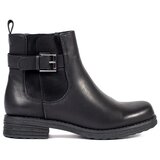 Shelvt Women's black ankle boots with a low-heeled buckle | shoptok.hr