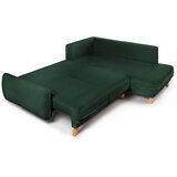 Bonami Selection Tamno zelena sklopiva/s prostorom za odlaganje kutna garnitura od samta (s desnim kutom/u obliku slova L) Tori – | shoptok.hr