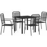 Vrtni set za objed 5 kom. Crna Čelik s prahom premazan | shoptok.hr