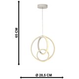 Squid Lighting Bijela metalna LED viseća svjetiljka ø 28,5 cm Neo – | shoptok.hr