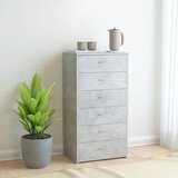  Komoda sa 6 ladica boja betona 50x34x96 cm konstruirano drvo | Eponuda.ba