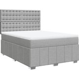  Krevet box spring s madracem svjetlosivi 140x200 cm od tkanine | shoptok.hr