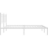  Metalni okvir za krevet s uzglavljem bijeli 183x213 cm | shoptok.hr