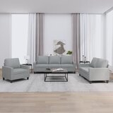  The Living Store Sedežna garnitura 3-delna z blazinami svetlo sivo blago - Sedežna Garnitura, (21481685) | Shoptok.si