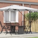 vidaXL Suncobran za patio Pijesak Poliester 3m Podesivi nasloni za ruke | shoptok.hr