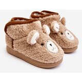 Boto Children's fleece slippers with bear beige Eberra | Eponuda.ba