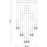  LED Kristalno stropno svetlo NAURU LED/24W/230V prečnik 40 cm sjajni hrom + daljinski upravljač | Eponuda.com