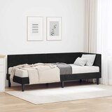  Kutni krevetni okvir s madracem 2 kom. Crna 80 x 200 cm Baršun | Shoptok.si