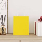  Papirnate vrećice 250 kom s ručkama žute 18x8x22 cm | shoptok.hr