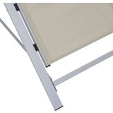  Ležaljke za sunčanje sa stolićem 2 kom aluminijske krem | shoptok.hr