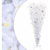 vidaXL Umjetno božićno drvce s stalakom Bijelo 120 cm PVC i čelik - Srebrno 120 cm Cijene