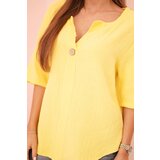 Kesi Włoski Women's muslin shirt with a button yellow | Eponuda.ba