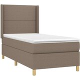 Krevet s oprugama i madracem smeđesivi 90x190 cm od tkanine | shoptok.hr