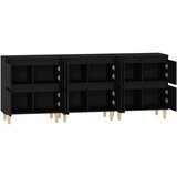  Komode 3 kom crne 60x35x70 cm od konstruiranog drva | shoptok.hr