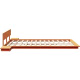  Krevet s podnom konstrukcijom s noćnim ormarićima u boji voska 150x200cm od čvrstog drva | shoptok.hr
