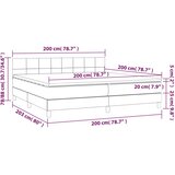  Krevet s oprugama i madracem svjetlosivi 200 x 200cm od tkanine | shoptok.hr