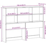  Uzglavlje sa spremištem voštano smeđe 160cm od masivne borovine | shoptok.hr
