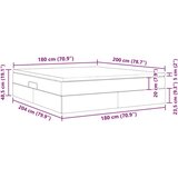  Krevet s madracem i skladištem Siva 180 x 200 cm Lažna koža | shoptok.hr